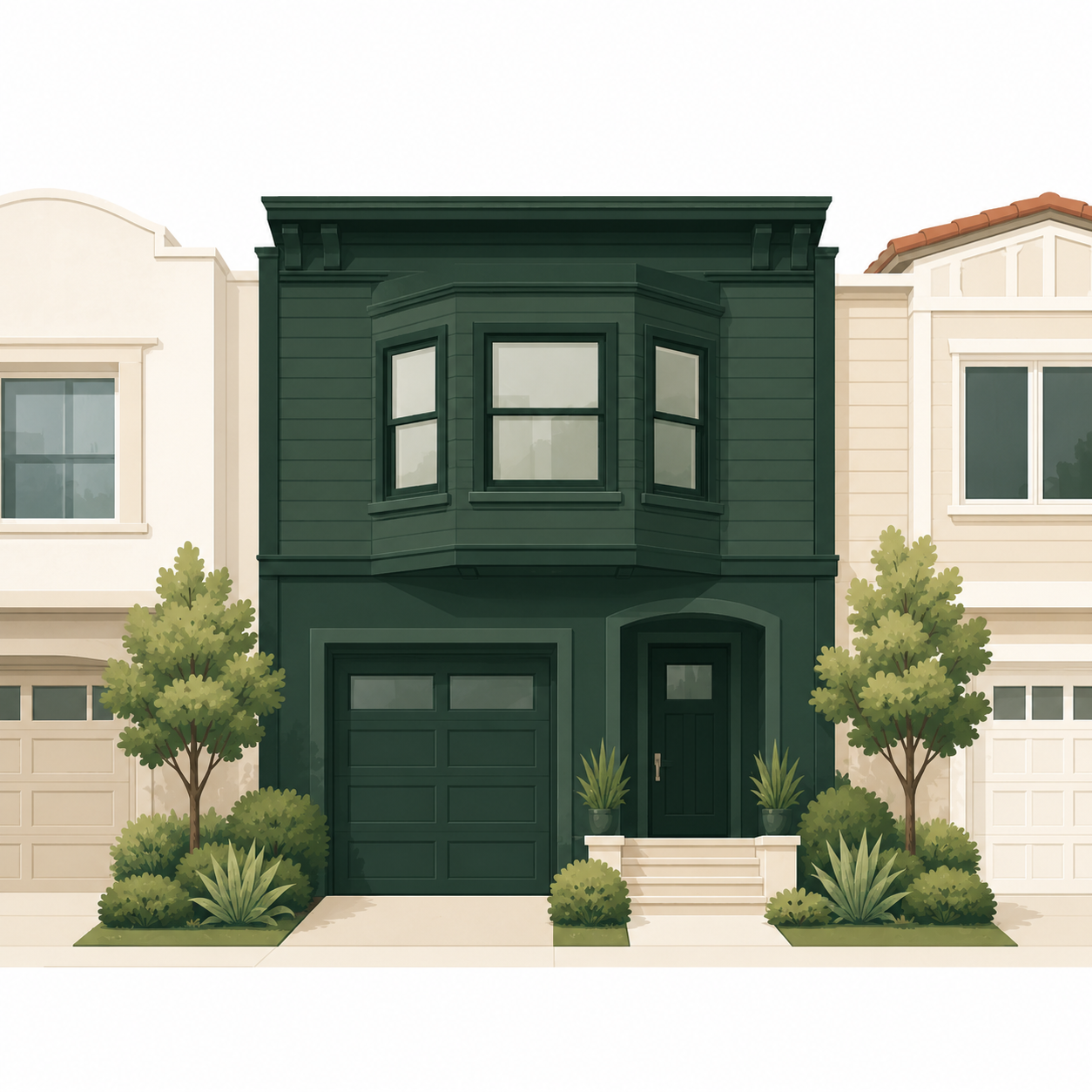 San Francisco Sunset row house